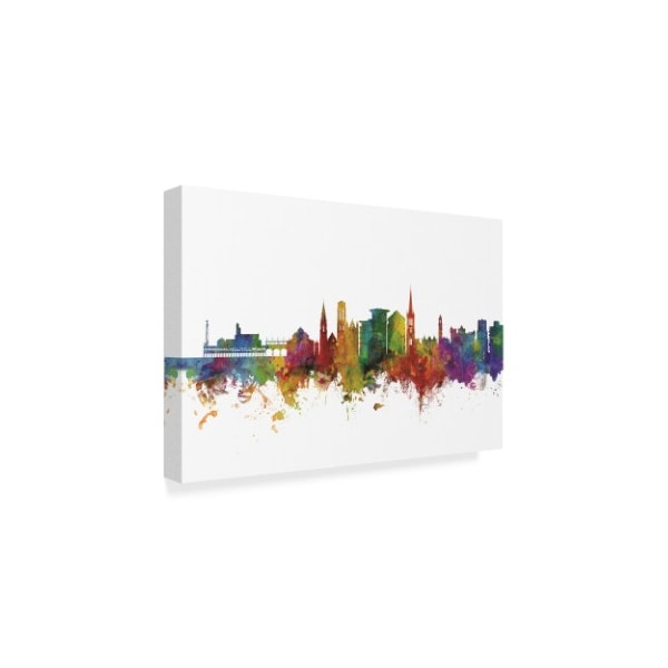 Michael Tompsett 'Bournemouth England Skyline Ii' Canvas Art,12x19